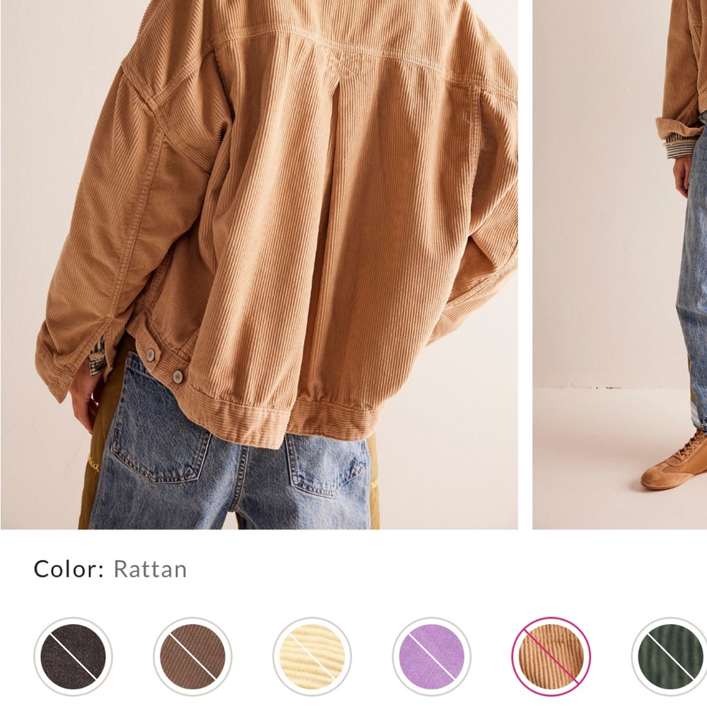 We The Free Opal Swing Corduroy Rattan Jacket